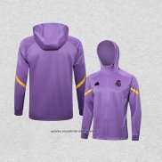 Chaqueta con Capucha del Real Madrid 2024-2025 Purpura