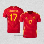 Camiseta Espana Jugador Williams Primera 2024