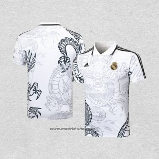 Camiseta Polo del Real Madrid Dragon 2024-2025 Blanco