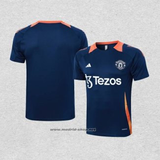 Camiseta de Entrenamiento Manchester United 2024-2025 Azul