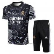 Chandal del Real Madrid Dragon Manga Corta 2024-2025 Negro - Pantalon Corto