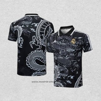 Camiseta Polo del Real Madrid Dragon 2024-2025 Negro