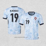 Camiseta Portugal Jugador N.Mendes Segunda 2024